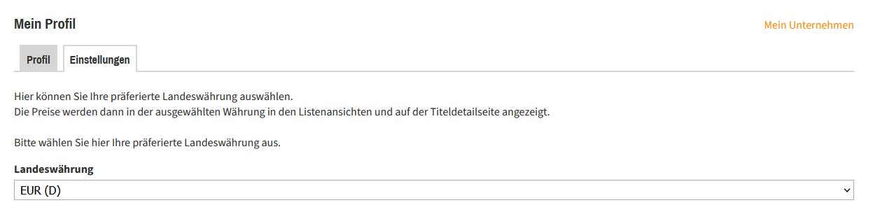 Buchhcandelgemeinschaft-Mein Profil_Einstellungen