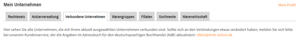 Meine verbundenen Unternehmen Reiter