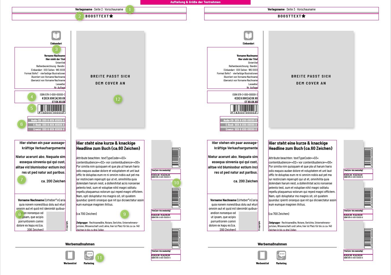 Web-to-Print-Textrahmen